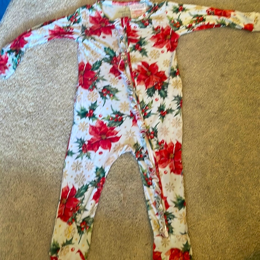 Posh Peanut Ruffled Footie Christmas Emeila